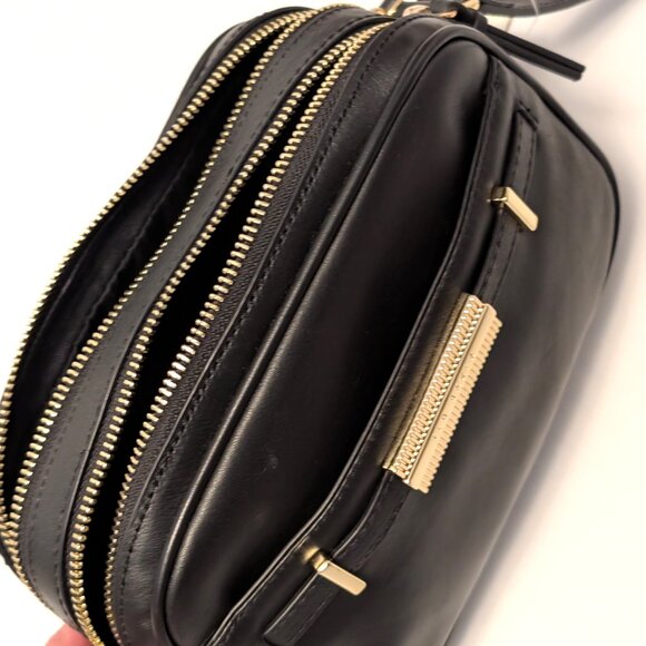Ted Baker Black Leather Camera Crossbody Bag Gold Hardware NWT, Brand New w/Tags - Picture 4 of 8